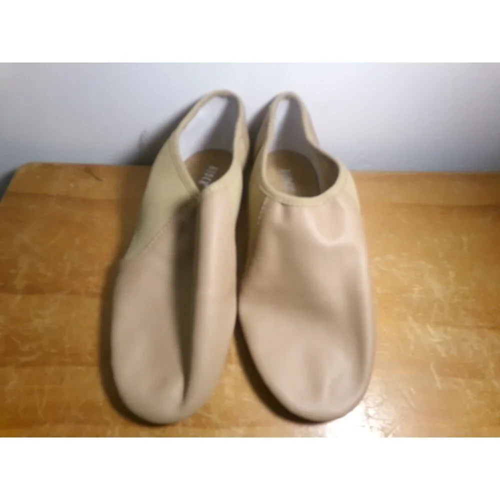 Pre-Owned Dance Jazz Shoes Bloch 7M Adult Tan Leather Slip On Split Sole